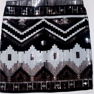 Black Beaded skirt by Express